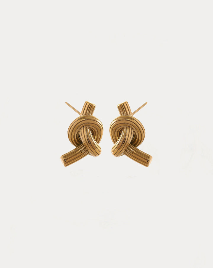 Ribbed Vintage Knot Earring